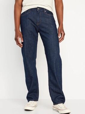 NWT Old Navy Loose Built-In Flex Jeans 32x30 Dark Wash